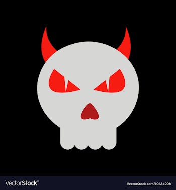 Flat icon on background halloween emotion skull vector image