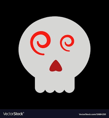 Flat icon on background halloween emotion skull vector image