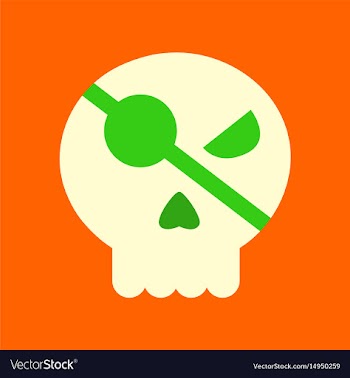 Flat icon on background halloween emotion skull vector image