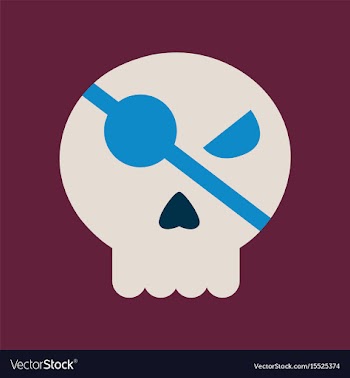 Flat icon on background halloween emotion skull vector image