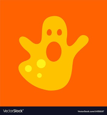 Flat icon on background halloween ghost vector image