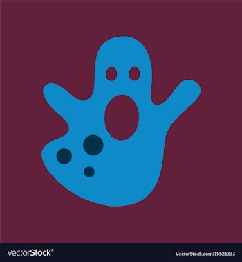 Flat icon on background halloween ghost vector image