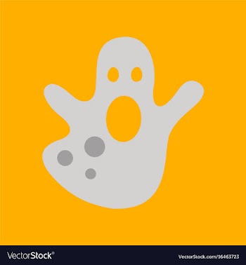 Flat icon on background halloween ghost vector image