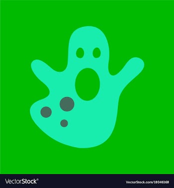 Flat icon on background halloween ghost vector image