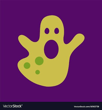 Flat icon on background halloween ghost vector image