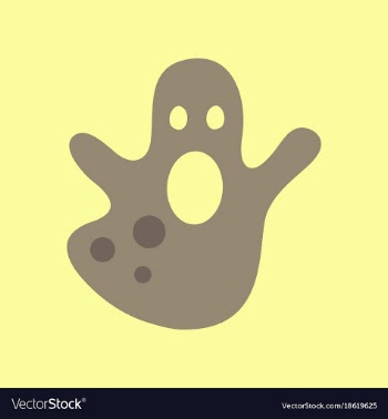 Flat icon on background halloween ghost vector image