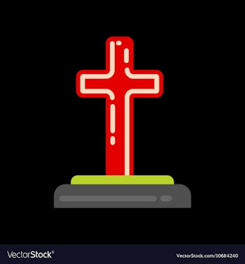 Flat icon on background halloween grave vector image