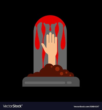 Flat icon on background halloween grave vector image