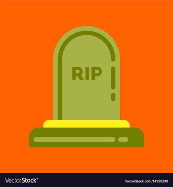 Flat icon on background halloween grave vector image