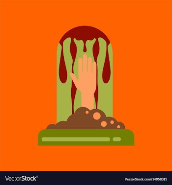 Flat icon on background halloween grave vector image