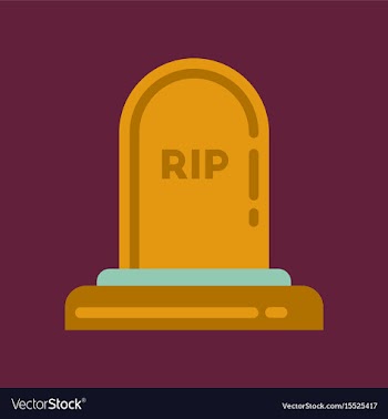 Flat icon on background halloween grave vector image