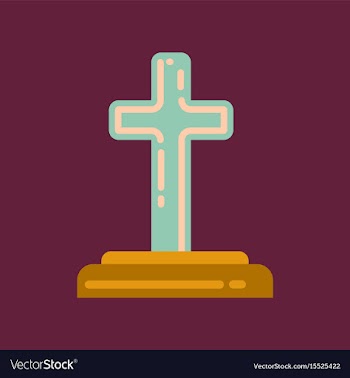 Flat icon on background halloween grave vector image