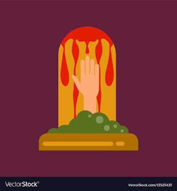 Flat icon on background halloween grave vector image