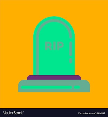 Flat icon on background halloween grave vector image