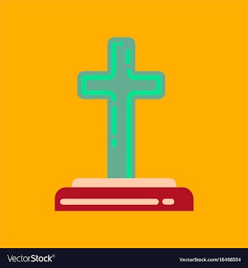 Flat icon on background halloween grave vector image