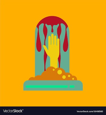Flat icon on background halloween grave vector image