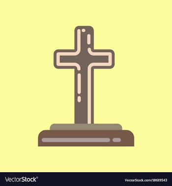 Flat icon on background halloween grave vector image