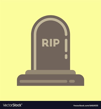 Flat icon on background halloween grave vector image