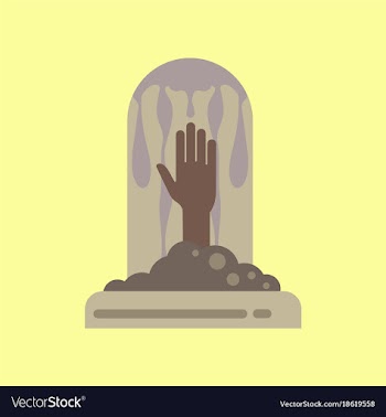 Flat icon on background halloween grave vector image