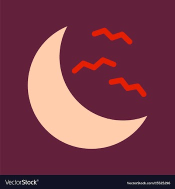Flat icon on background halloween moon bats vector image