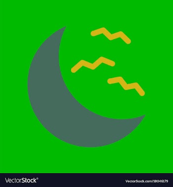 Flat icon on background halloween moon bats vector image
