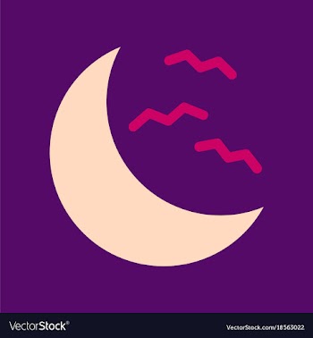 Flat icon on background halloween moon bats vector image