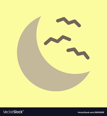Flat icon on background halloween moon bats vector image