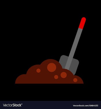 Flat icon on background halloween Plot shovel vector image