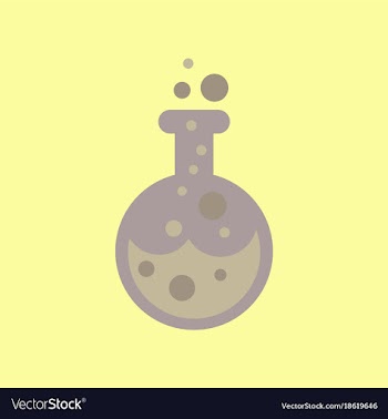 Flat icon on background halloween potion bottle vector image