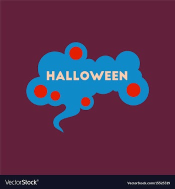 Flat icon on background halloween sign vector image