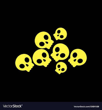 Flat icon on background halloween skulls vector image