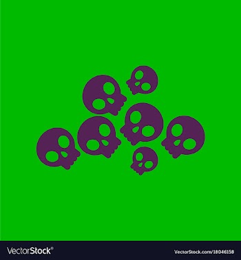 Flat icon on background halloween skulls vector image