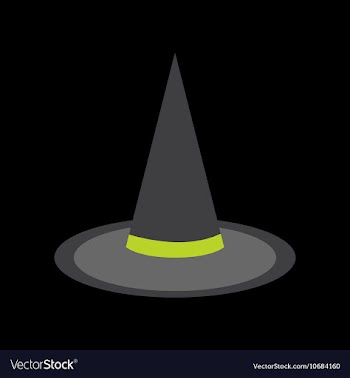 Flat icon on background halloween witch hat vector image