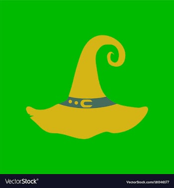 Flat icon on background halloween witch hat vector image