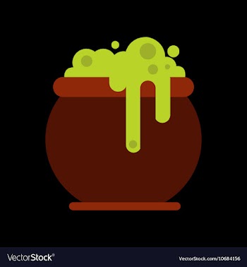Flat icon on background halloween witches cauldron vector image