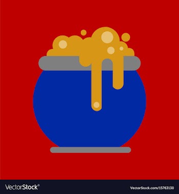 Flat icon on background halloween witches cauldron vector image