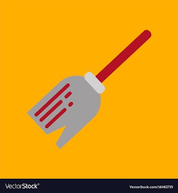 Flat icon on background halloween witchs broom vector image