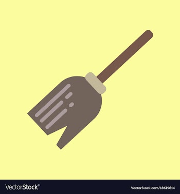 Flat icon on background halloween witchs broom vector image