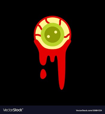 Flat icon on background halloween zombie eyes vector image