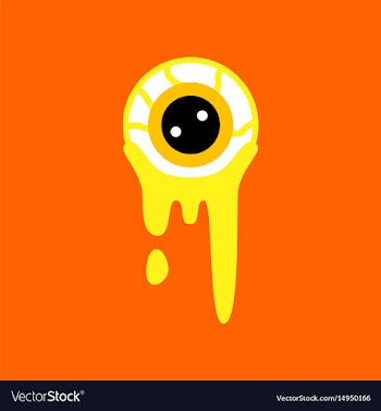 Flat icon on background halloween zombie eyes vector image