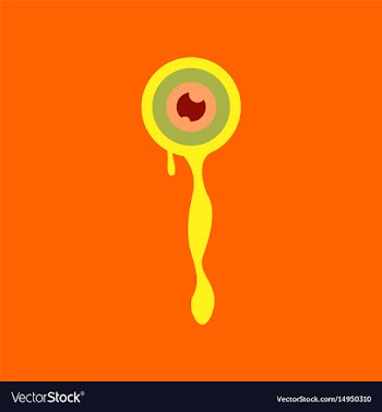 Flat icon on background halloween zombie eyes vector image