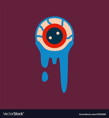 Flat icon on background halloween zombie eyes vector image