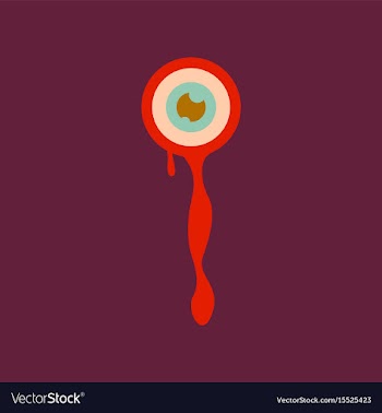 Flat icon on background halloween zombie eyes vector image
