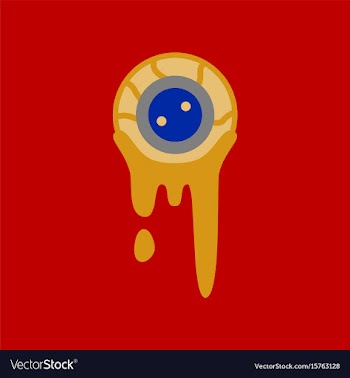 Flat icon on background halloween zombie eyes vector image