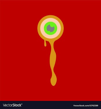 Flat icon on background halloween zombie eyes vector image