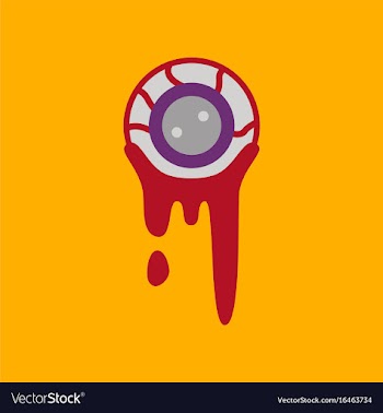 Flat icon on background halloween zombie eyes vector image