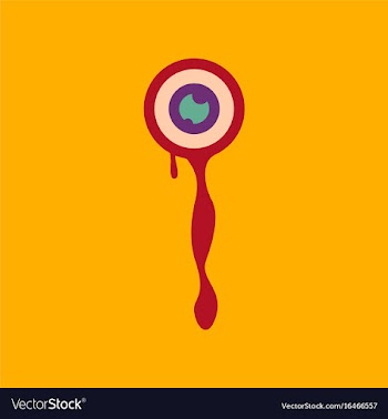 Flat icon on background halloween zombie eyes vector image