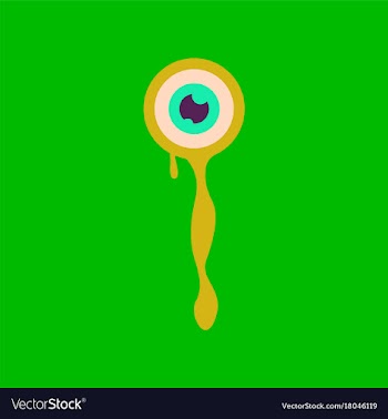 Flat icon on background halloween zombie eyes vector image