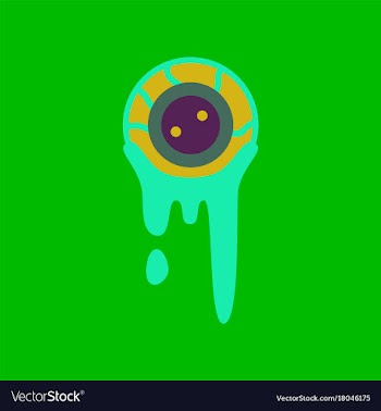Flat icon on background halloween zombie eyes vector image