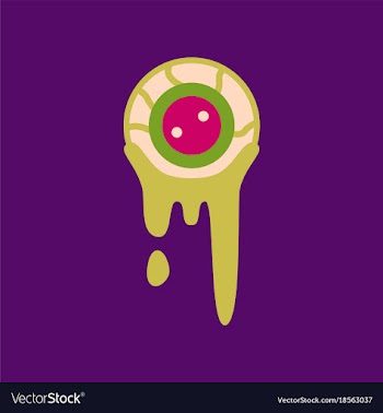 Flat icon on background halloween zombie eyes vector image